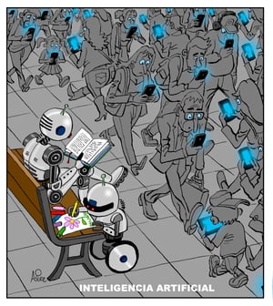 IA lendo livros e desenhando
